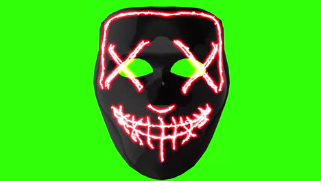 Black-mask-with-red-led-neon-green-screen